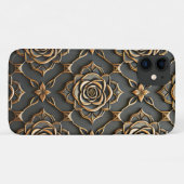 Rustiek Elegant Metallic Roos Case-Mate iPhone Case (Achterkant (horizontaal))