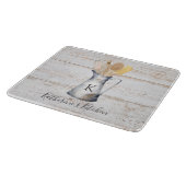 Rustiek Elegant Monogram Keukengerei Snijplank (Hoek)