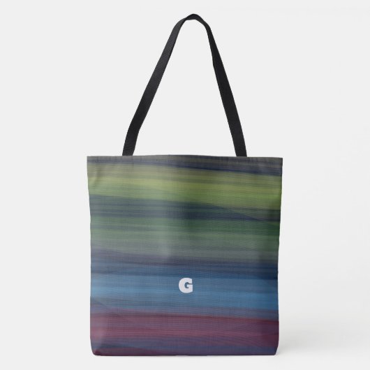 Rustiek Elegant Multicolor Blauwgroen Tote Bag (Voorkant)
