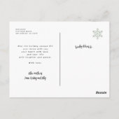 Rustiek Elegant Pine Wood Foto Vrolijk Kerstfeest Briefkaart (Achterkant)