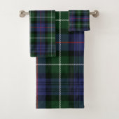 Rustiek Elegant Plaid Paarse en Groene Tartan Bad Handdoek (Insitu)