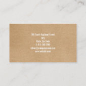 Rustiek Elegant Professioneel Visitekaartje (Achterkant)