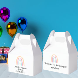 Rustiek Elegant Regenboog Baby shower Genderneutra Bedankdoosjes