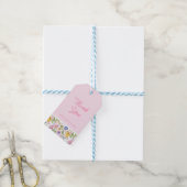 Rustiek Elegant Roze Bloemen Zakelijk Dank u Cadeaulabel (Met Touw)