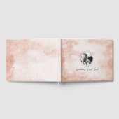 Rustiek Elegant Roze Custom Foto bruiloft Gastenboek (Volledig)