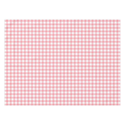 Rustiek Elegant Roze Gingham Plaid Tafelkleed (Voorkant (Horizontaal))