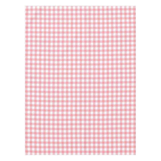Rustiek Elegant Roze Gingham Plaid Tafelkleed (Voorkant)