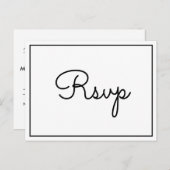 Rustiek Elegant RSVP-Briefkaart Briefkaart (Voorkant / Achterkant)