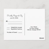 Rustiek Elegant RSVP-Briefkaart Briefkaart (Achterkant)