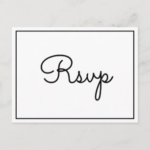 Rustiek Elegant RSVP-Briefkaart Briefkaart