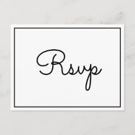 Rustiek Elegant RSVP-Briefkaart Briefkaart