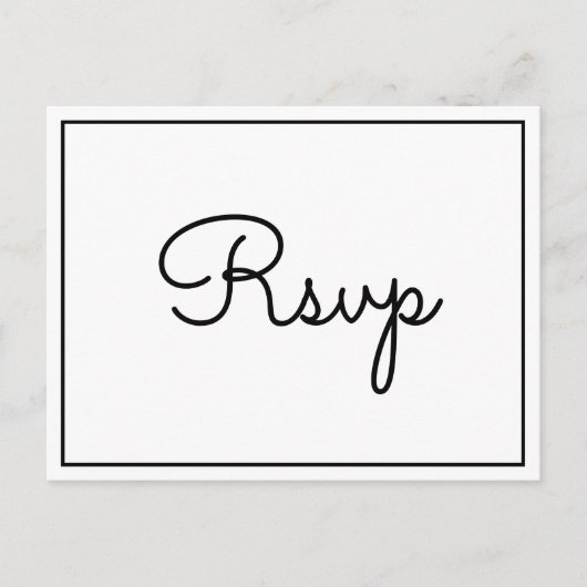 Rustiek Elegant RSVP-Briefkaart Briefkaart (Voorkant)