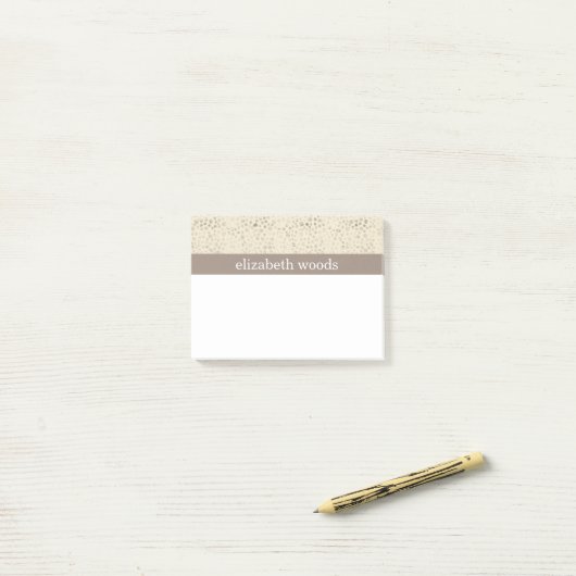 Rustiek Elegant Stippen Patroon Post-it® Notes (Op bureau)