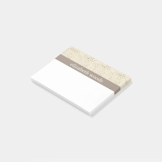 Rustiek Elegant Stippen Patroon Post-it® Notes (Schuin)
