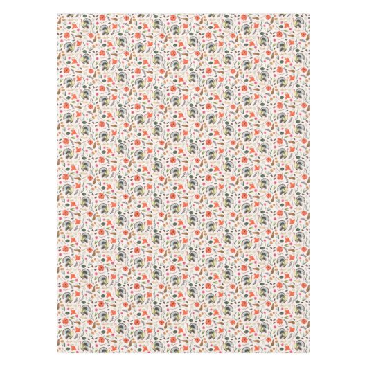 Rustiek Elegant Turkije Thanksgiving patroon Tafelkleed (Voorkant)