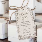 Rustiek Elegant Wildflowers Script Wedding Cadeaulabel