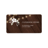 Rustiek Elegant Winter Bruiloft | Schuurhout Etiket (Voorkant)