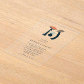 Rustiek Elegant Woodland Wild Champignons Bruiloft Acryl Uitnodigingen (Laagn)