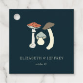 Rustiek Elegant Woodland Wild Champignons Bruiloft Bedankjes Labels (Voorkant)