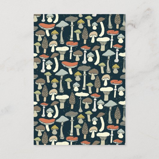 Rustiek Elegant Woodland Wild Champignons Bruiloft Informatiekaartje (Achterkant)
