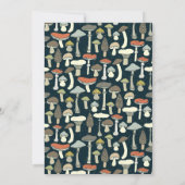 Rustiek Elegant Woodland Wild Champignons Bruiloft Kaart (Achterkant)