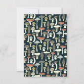 Rustiek Elegant Woodland Wild Champignons Bruiloft RSVP Kaartje (Achterkant)