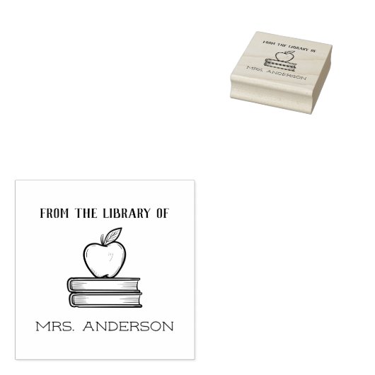 Rustiek Elegante Appel Uit De Bibliotheek Van Rubberstempel (Gestempeld)