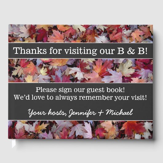 Rustiek en basic B&B gastenboek (Voorkant)