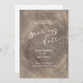 Rustiek en elegant hout sparen de datumkaart save the date (Voorkant / Achterkant)