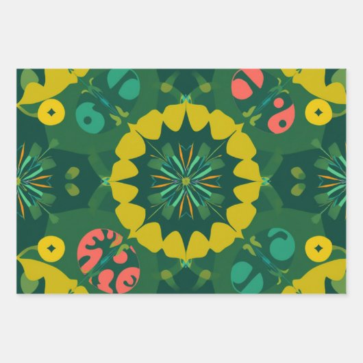 Rustiek Engels Folk Plaid Gift Wrap Inpakpapier Vel (Voorkant 2)