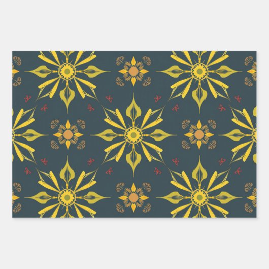 Rustiek Engels Folk Plaid Gift Wrap Inpakpapier Vel (Voorkant)