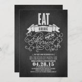 Rustiek eten drink en worden getrouwd verlovingsfe kaart (Voorkant / Achterkant)