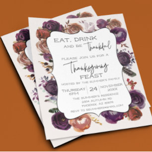 Rustiek Eten Drinken Dankbaar Thanksgiving Bloem R Flyer