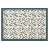 Rustiek etnisch tafelkleed met gedurfde tribale sy (Voorkant (Horizontaal))