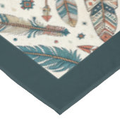 Rustiek etnisch tafelkleed met gedurfde tribale sy (Gekanteld)