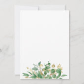 Rustiek Eucalyptus Golden Letters Baby shower Kaart (Achterkant)