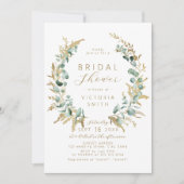 Rustiek eucalyptus goud groen boho vrijgezellenfee kaart (Voorkant)