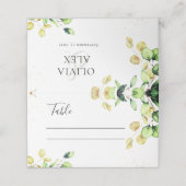 Rustiek eucalyptus groen elegant esthetisch plaatskaartje (Buitenkant ongevouwen)