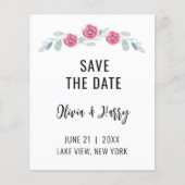 Rustiek eucalyptus groen sparen de datum flyer (Voorkant)