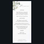 Rustiek eucalyptus lang menu<br><div class="desc">Match uw bruiloft of feest uitnodigingen of thema met uw rustieke Eucalyptus Tall Menu's. Gemaakt met handgeschilderde,  waterverf eucalyptus.</div>
