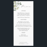 Rustiek eucalyptus lang menu<br><div class="desc">Match uw bruiloft of feest uitnodigingen of thema met uw rustieke Eucalyptus Tall Menu's. Gemaakt met handgeschilderde,  waterverf eucalyptus.</div>