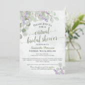 Rustiek eucalyptus & Lavendel Virtual Vrijgezellen Kaart (Staand voorkant)