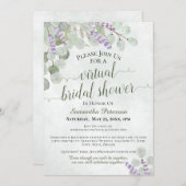 Rustiek eucalyptus & Lavendel Virtual Vrijgezellen Kaart (Voorkant / Achterkant)