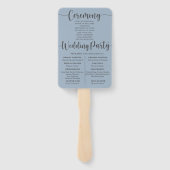 Rustiek Eucalyptus loof bruiloft programma Handwaaier (Achterkant)