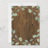 Rustiek Eucalyptusgroen en de Gouden Kruisdoop Kaart (Achterkant)