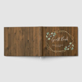 rustiek eucalyptusgroen | geometrisch gastenboek (Volledig)