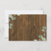 rustiek eucalyptusgroen | geometrische bruiloft RSVP kaartje (Achterkant)