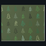 "Rustiek Evergreen Christmas Wrapping Paper" Cadeaupapier<br><div class="desc">Wikkel uw geschenken in stijl met dit charmante groenblijvende inpakpapier. Met handgetekende pijnbomen in de kleuren groen en blauwgroen op een rustieke bosachtergrond, is dit ontwerp ideaal voor kerst-, winterverjaardagen, feesten met een bosthema of liefhebbers van natuur. Stevig papier van hoge kwaliteit zorgt ervoor dat elk cadeau extra speciaal aanvoelt....</div>