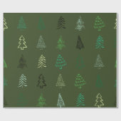 "Rustiek Evergreen Christmas Wrapping Paper" Cadeaupapier (Vlak)