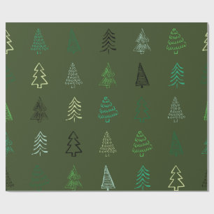 "Rustiek Evergreen Christmas Wrapping Paper" Cadeaupapier